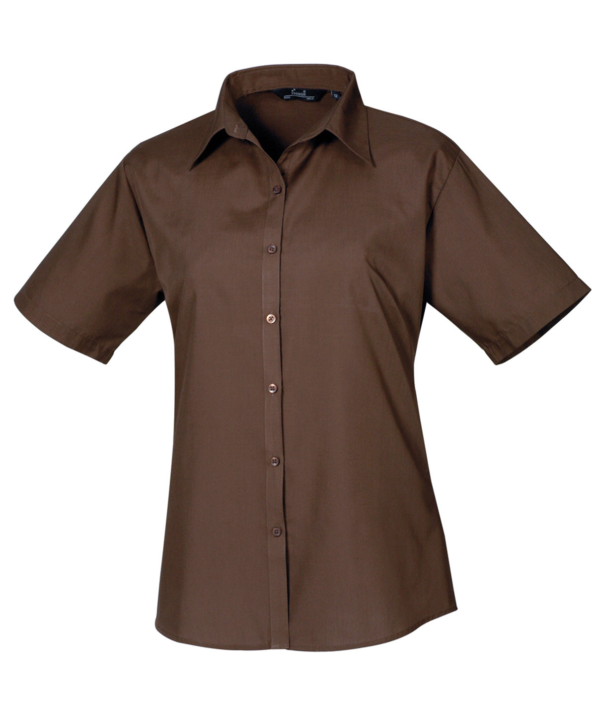 Women's short sleeve poplin blouse PR302