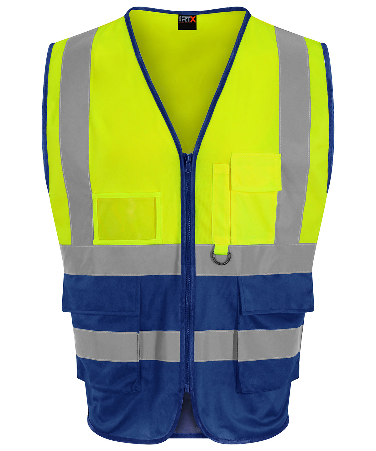 Executive waistcoat - HV Yellow/Royal Blue