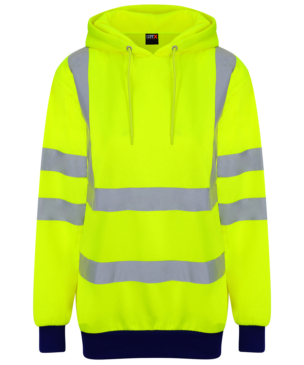 High visibility hoodie - HV Yellow/Navy
