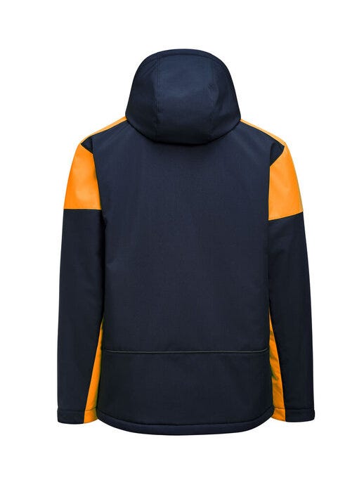 Printer Prime Mens Padded Softshell - Navy/Neon Orange