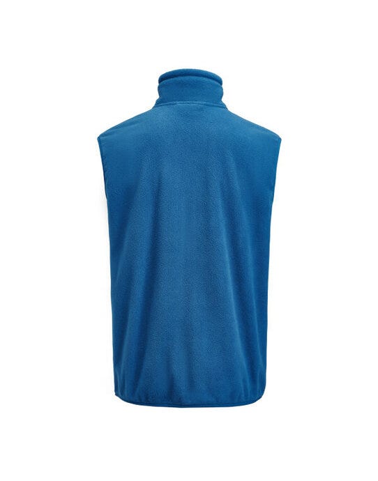 Printer Red Sideflip Fleece Vest - Bright Blue