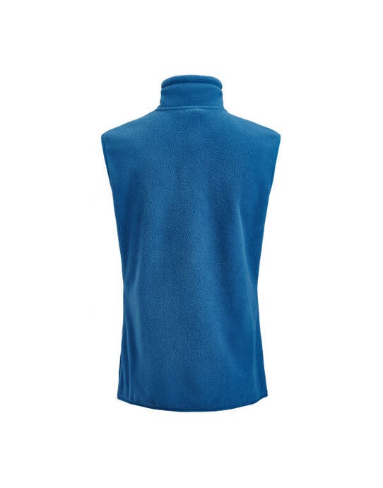 Printer Red Ladies Sideflip Fleece Vest - Bright Blue