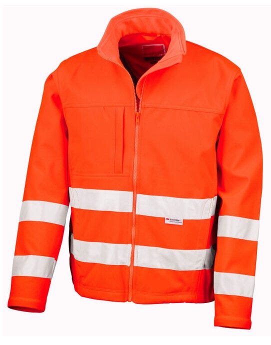 Result Safeguard Hi-Vis Softshell Jacket - Hi Vis Orange