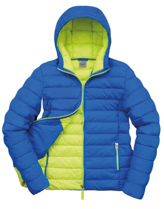 Result Urban Outdoor Wear Result Urban Ladies Snowbird Hooded Jkt - Ocean/Lime