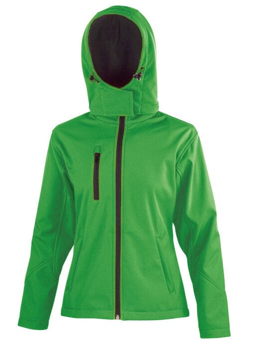 Result Core Women Peformance Hood SShell - Vivid Green/Black