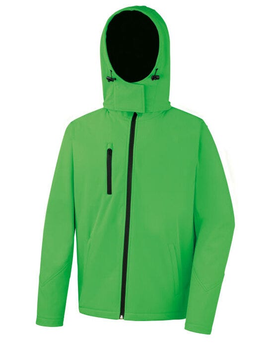 Result Core Mens Performance Hood SShell - Vivid Green/Black