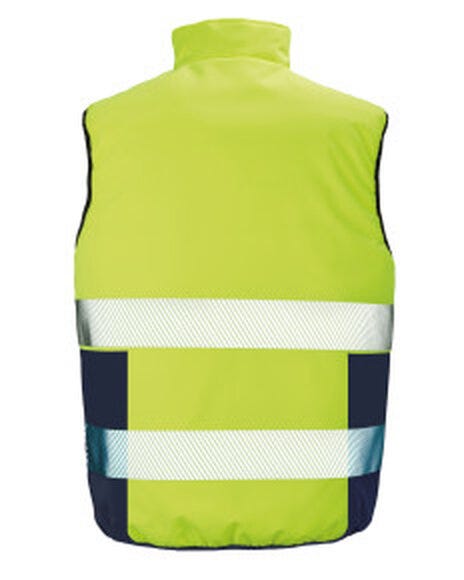 Result Safeguard Reversible Padded Gilet - Fluorescent Yellow/Navy