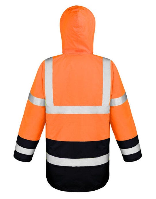 Result Safeguard Moterway 2-Tone Coat - Fluorescent Orange/Black