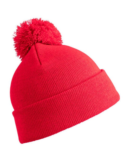 Result Winter Essentials Result Winter Junior Pom Pom Beanie - Red