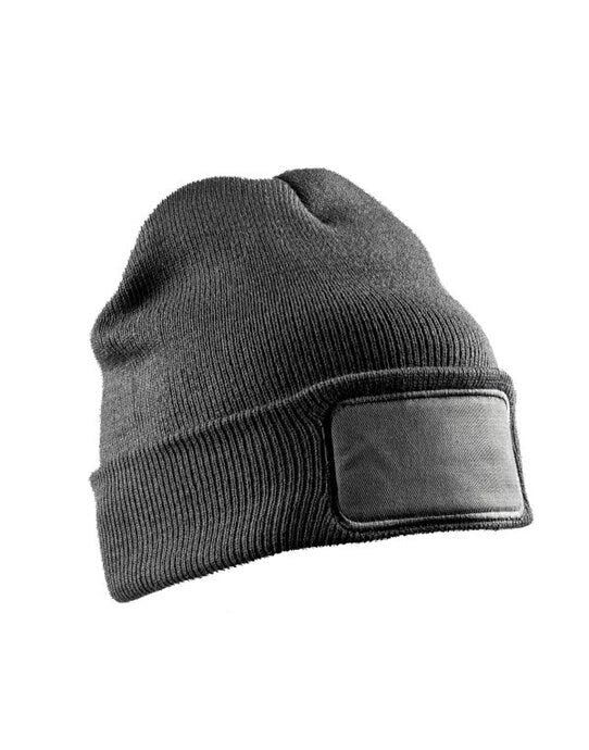 Result Recycled Dble Knit Printer Beanie - Grey