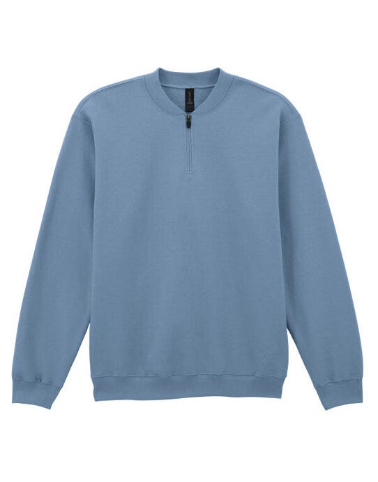 Gildan Softstyle Midweight 1/4 Zip Sweat - Stone Blue