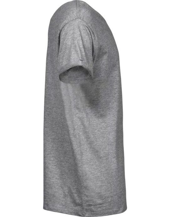 Tee Jays Mens Roll Up Sleeve Tee - Heather Grey