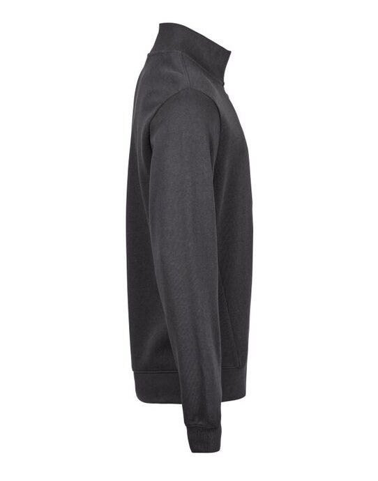 Tee Jays Ribbed Interlock Half Zip - Dark Grey