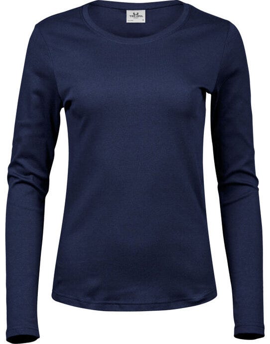 Tee Jays Lady Long Sleeve Interlock Tee - Navy