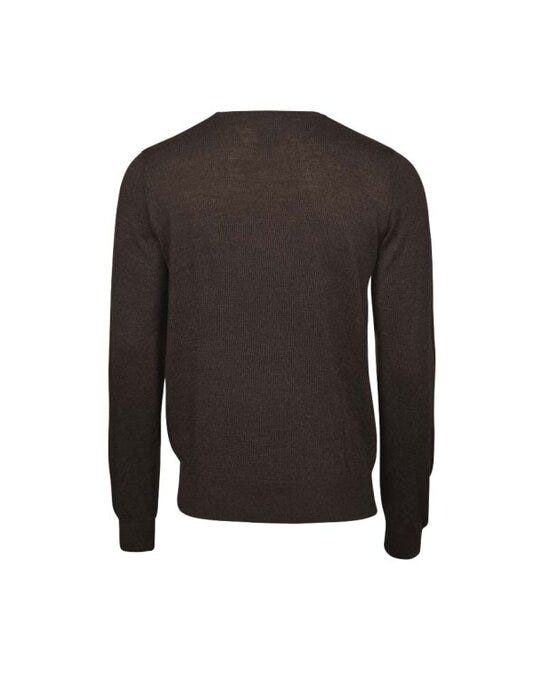 Tee Jays Mens Crew Neck Knitted Sweater - Mocha