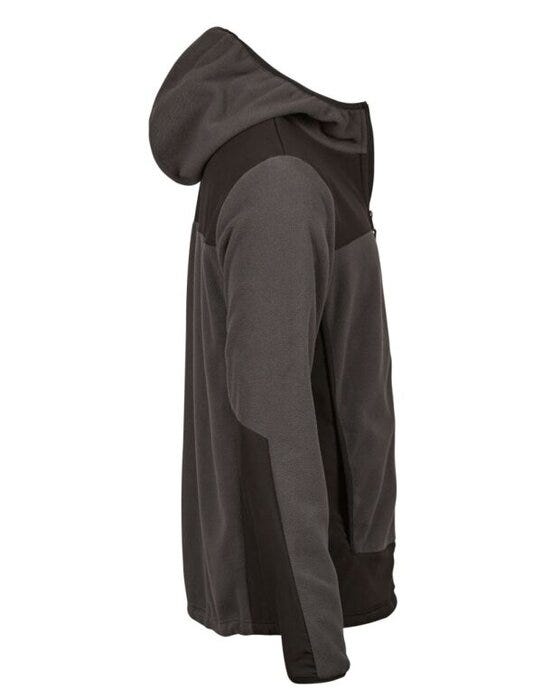 Tee Jays TeeJays Mens Mountain Hooded Fleece - Asphalt/Black