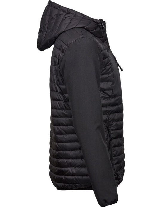 Tee Jays Mens Hooded Crossover Jkt - Black