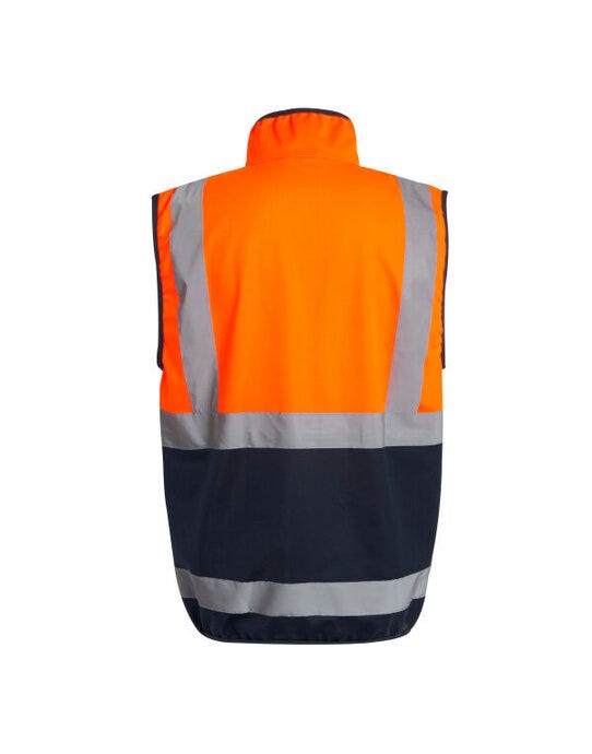 Regatta High Visibility Regatta Hi Vis Pro Full Zip Gilet - Hi Vis Orange/Navy