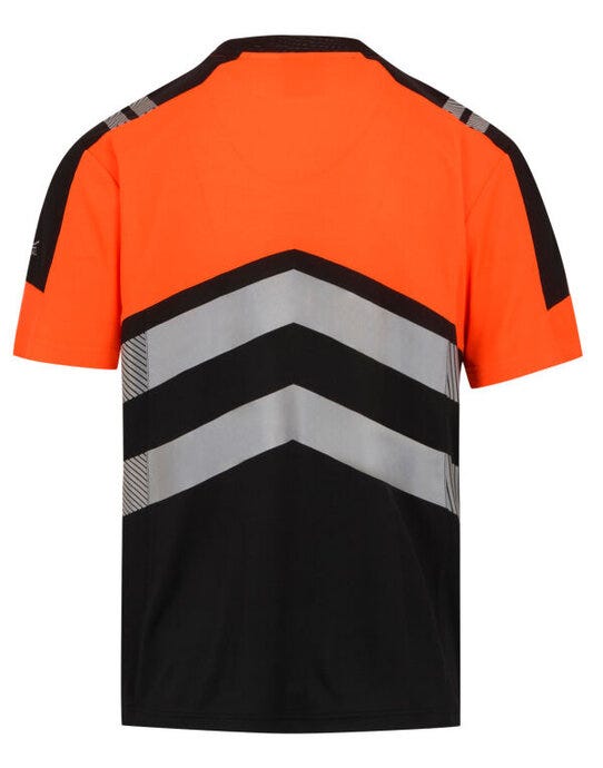 Regatta High Visibility Regatta Hi-Vis X-Pro T-Shirt - Black/Hi-Vis Orange