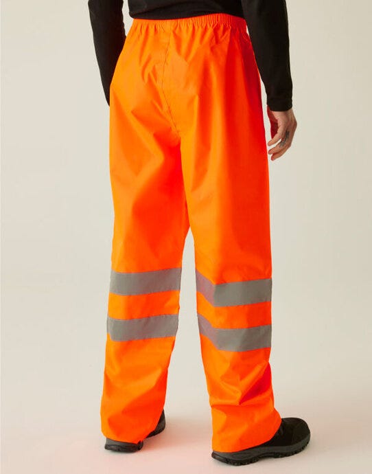Regatta High Visibility Regatta Hi-VIs Pro Packaway Overtrousers - Orange