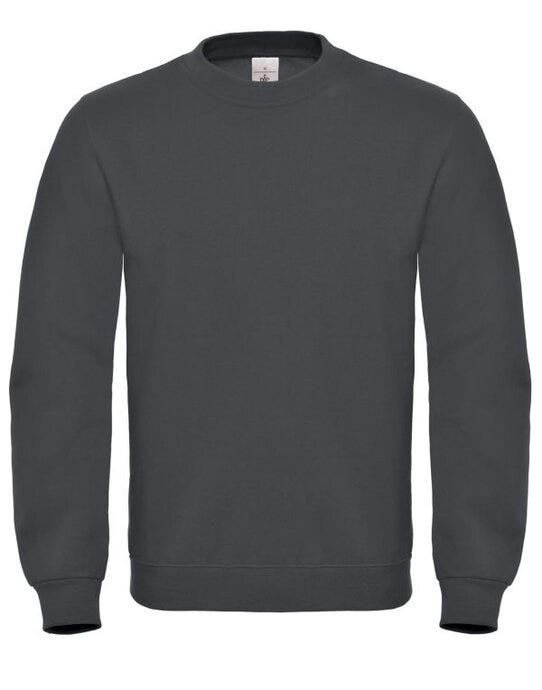B&C ID.002 Cotton Rich Sweatshirt - Anthracite