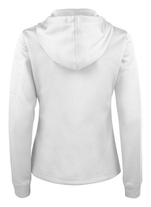 Clique Ladies Basic Active FZ Hoody - White