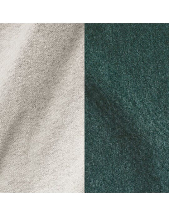 Jerzees NuBlend® Varsity Col-Block Hood - Oatmeal Heather/ Forest Green Heather