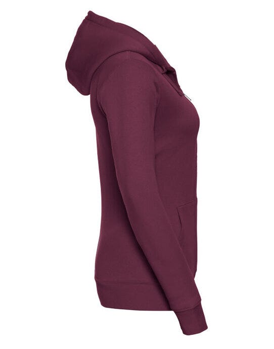 Russell Athletic Russell Ladies Authentic Zipped Hood Jkt - Burgundy