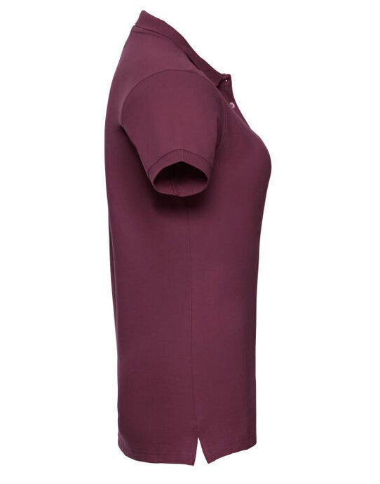 Russell Athletic Russell Ladies Fitted Stretch Polo - Burgundy