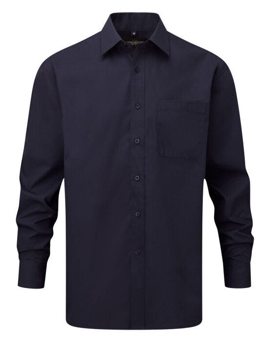 Russell Athletic Collection Russell Collection Men LS Classic Poplin - French Navy