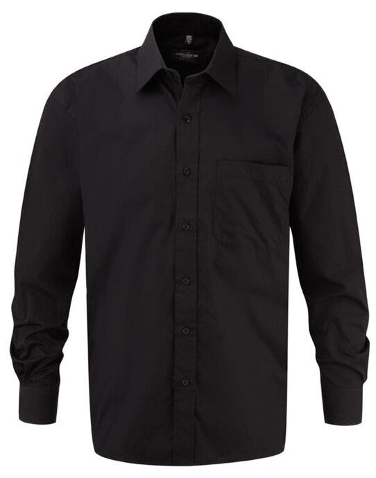 Russell Athletic Collection Russell Collection Mens LS PureCot Shirt - Black