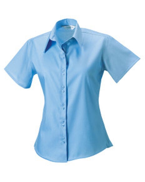 Russell Athletic Collection Russell Collection Lady SS NonIron Shirt - Bright Sky