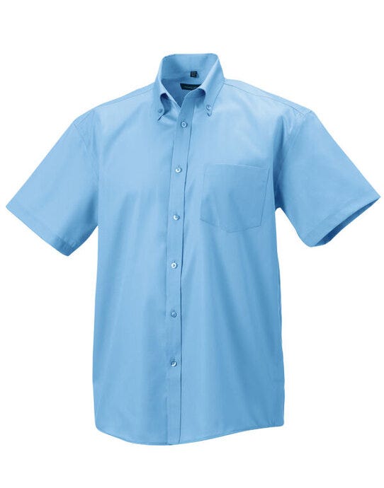 Russell Athletic Collection Russell Collection Mens SS NonIron Shirt - Bright Sky