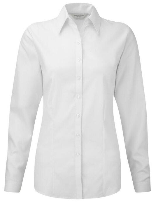 Russell Athletic Collection Russell Collection Lady LS H'Bone Shirt - White