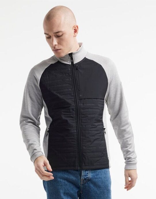 Craft Mens ADV Unify Hybrid Jacket - Grey Melange/ Black