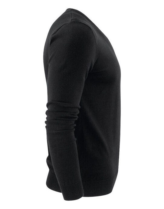 James Harvest Ashland V-Neck Knit Sweat - Black