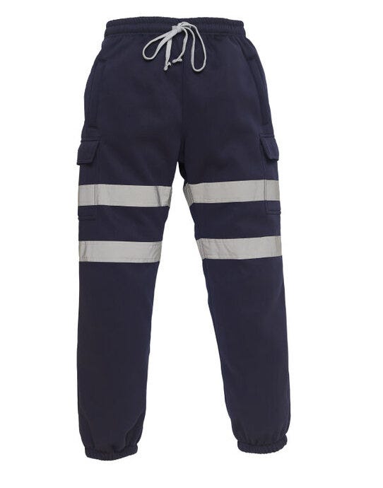 Yoko Hi Vis Jogging Pants - Navy