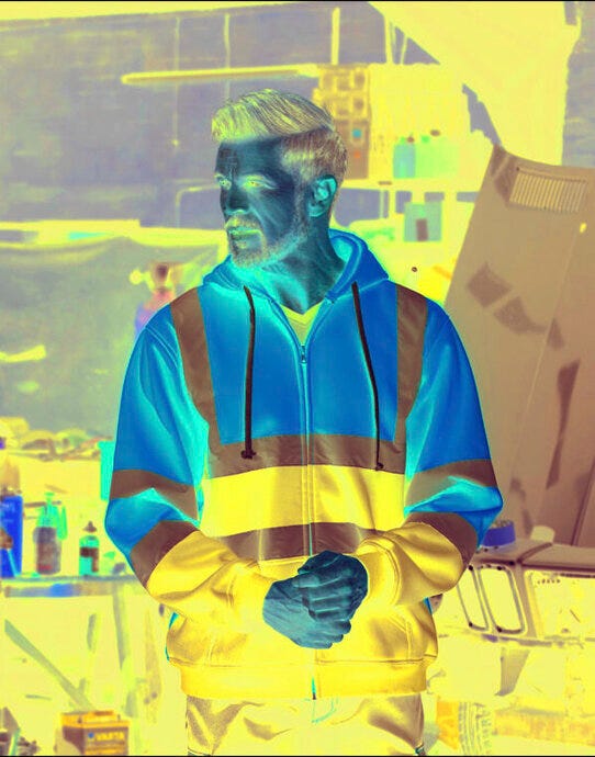 Yoko Hi Vis Zipped Hoodie - Hi Vis Orange/Navy