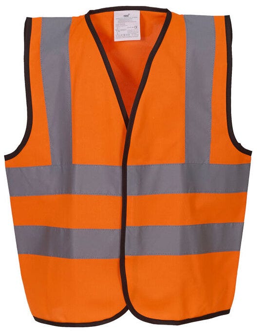 Yoko Childrens Hi-Vis Waistcoat - Hi Vis Orange