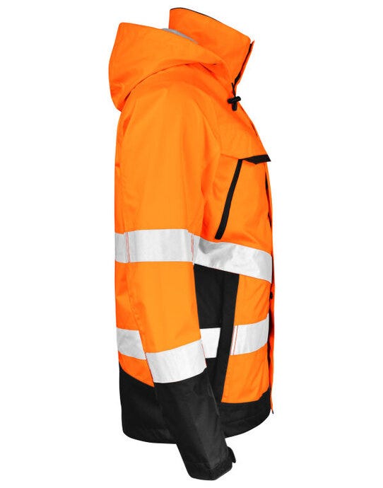 Jobman Shell Jacket Hi-Vis - Orange/Black