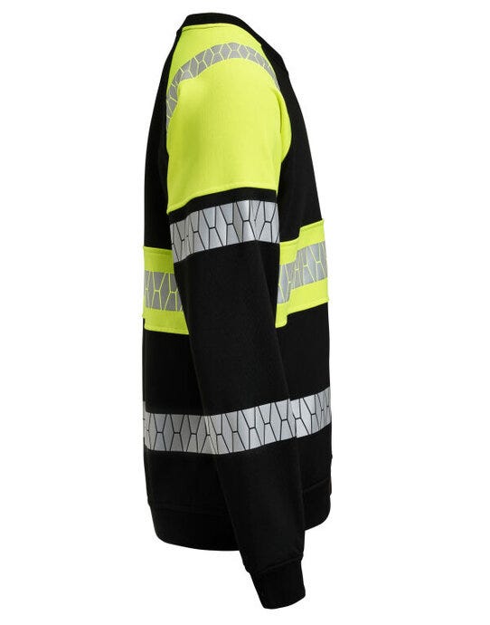Jobman Sweatshirt Hi-Vis - Black/Yellow