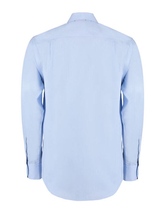 Kustom Kit Mens LS Non Iron Shirt - Light Blue