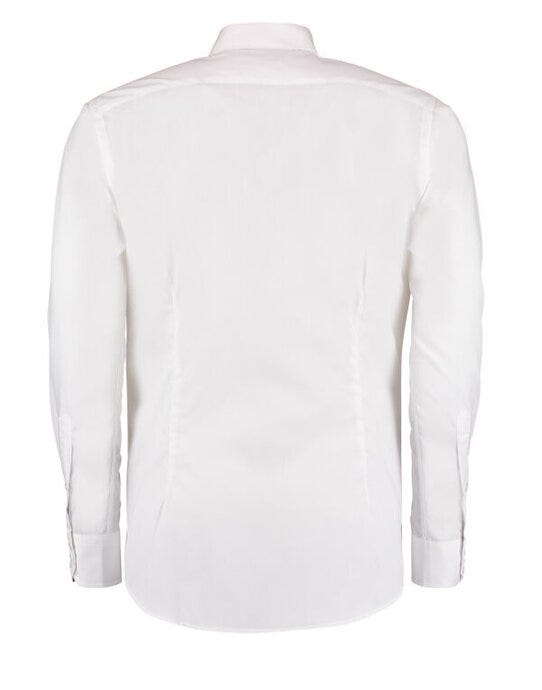 Kustom Kit Mens LS Slim Business Shirt - White