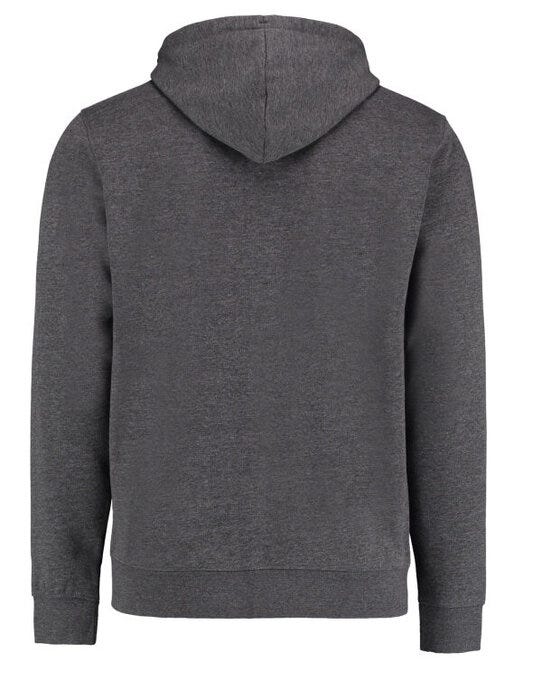 Kustom Kit Mens Superwash Zipped Hoodie - Dark Grey Marl