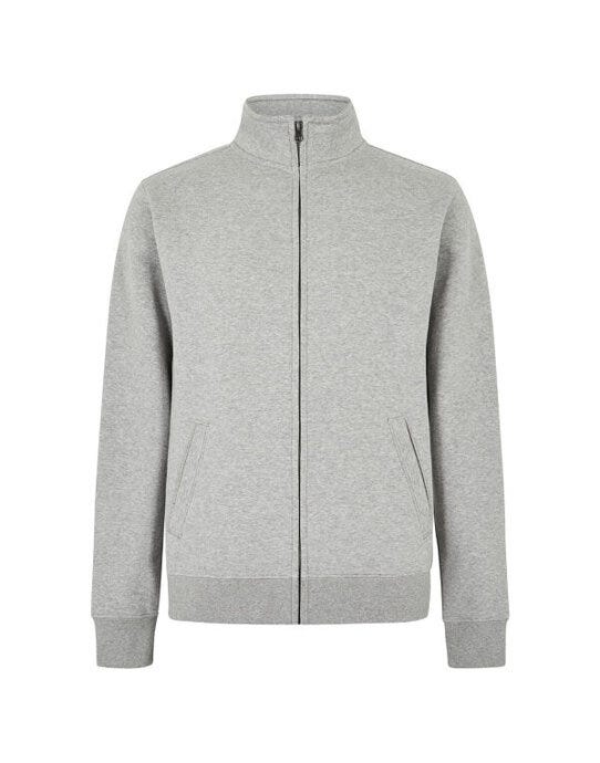 Kustom Kit Mens Regular Fit Zipped Sweat - Heather Grey