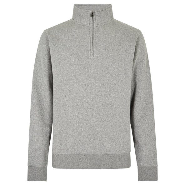 Kustom Kit Mens Regular 1/4 Zip Sweat - Heather Grey