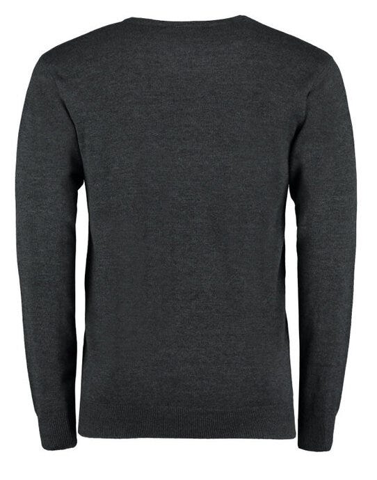 Kustom Kit Mens Arundel V Neck Sweater - Graphite