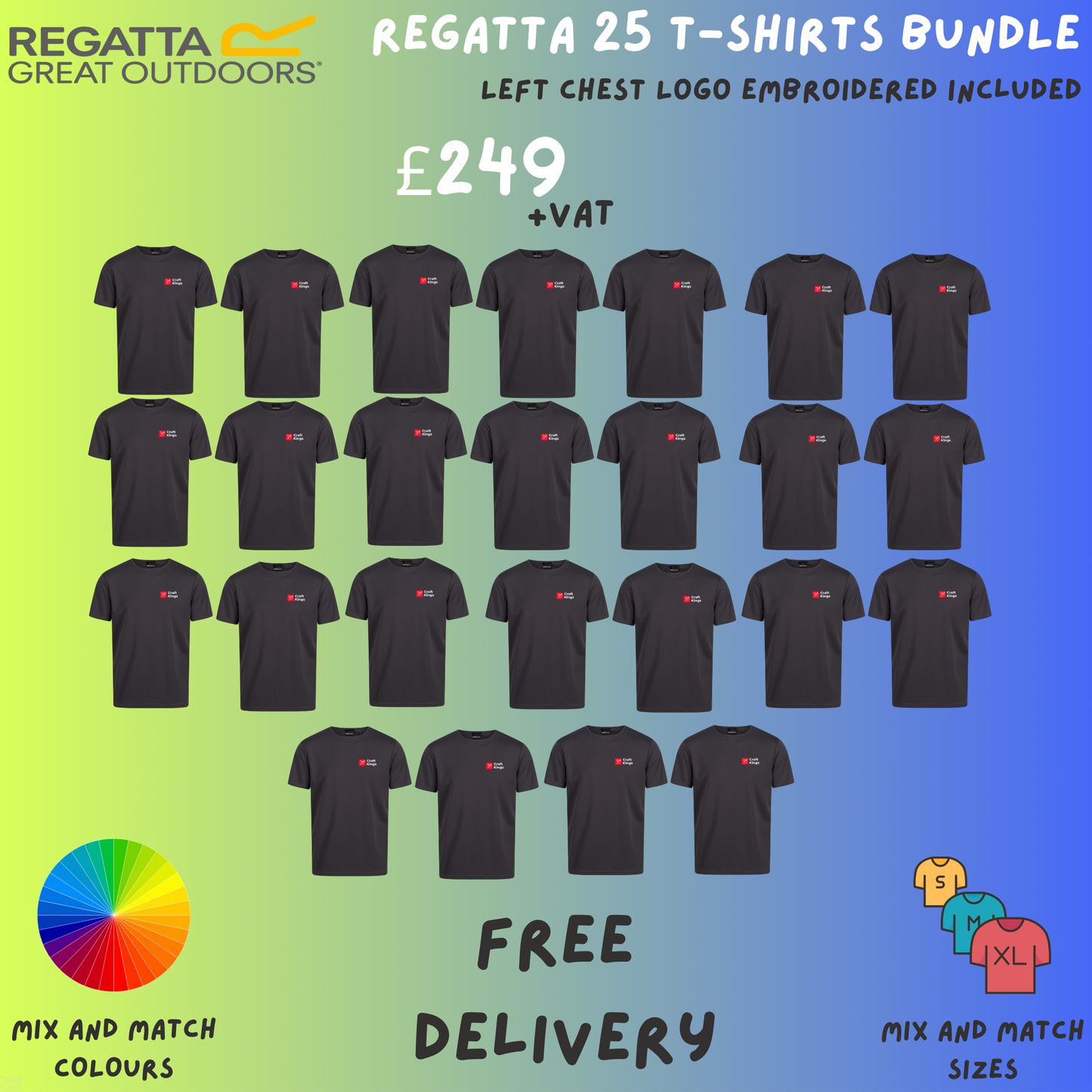 Regatta 25 T-shirts Bundle