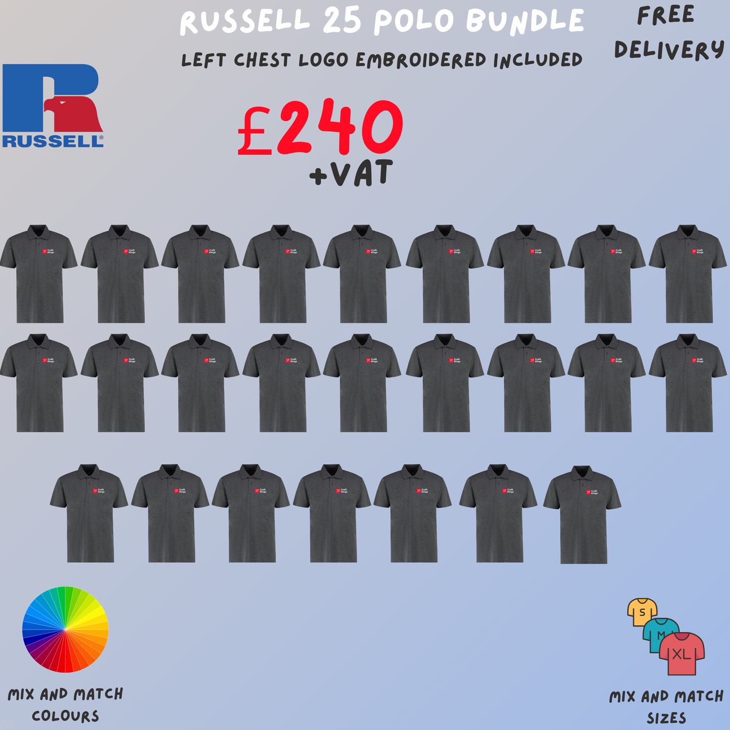 Russell 25 Polo Bundle