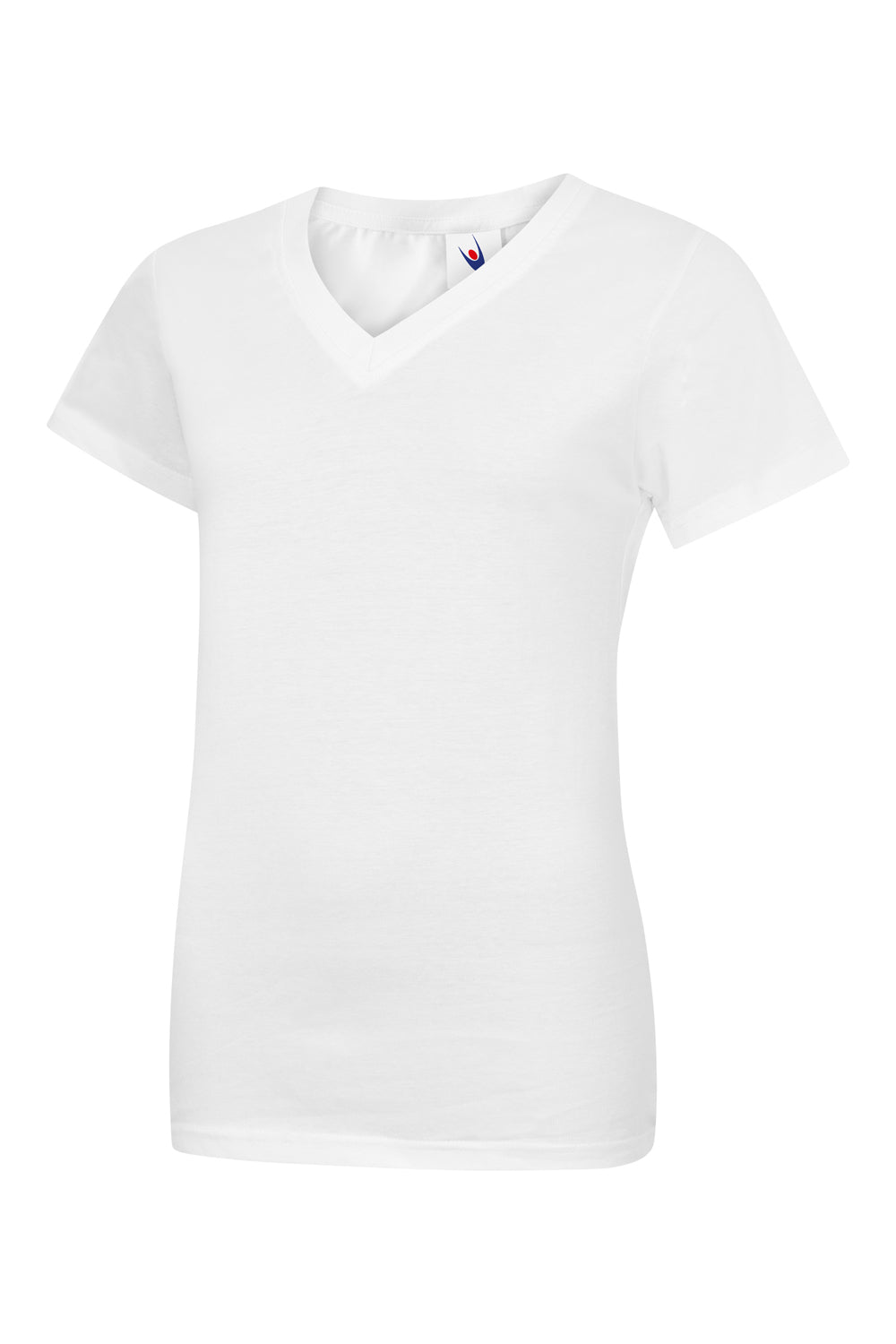 Ladies Classic V Neck T Shirt - White